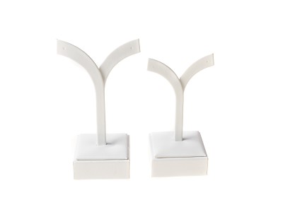 WHITE EARRINGS STAND HOLDER PALM TREE- SHAPE 7CM